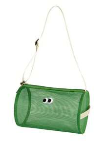 1pc Cylindrical Mesh Breathable Casual Travel Handbag & Crossbody Bag, Beach & Swimming Toiletry Storage Bag Toiletry Bag For Ladies,Small Makeup Bag,Toiletry Bag For Ladies,Small Makeup Bag,Toiletry Bag For Women,Gifts For Women,Christmas Gifts,Gift Ideas For Women - Multicolor - View 9