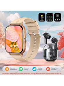 Z15 Multifunctional Smart Watch - Music, Calls, Messages, Step Tracking, Weather And More, Comes With Wireless Earbuds