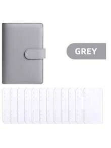 1pc A6 Budget Planner Binder With 12 Refillable Envelopes - Financial Organizer For Money Management And Savings - 6-Ring Loose-Leaf Notebook For Adults School Supplies, Back To School - Multicolor - View 5