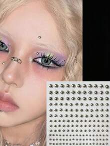 1pc Fake Lip Ring Fake Lip Piercing Fake Piercings Fake Nose Ring Hoop Fake Face Piercing Fake Lip Stud Fake Nose Stud Stick On Fake Eyebrow Piercing Fake Eyebrow Ring Fake Piercing Balls Silvery Golden - Multicolor - View 6