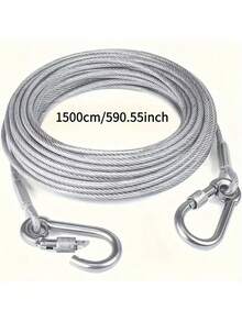 Tendedero de acero inoxidable, 118,11 pulgadas/177,17 pulgadas/354,33 pulgadas, portátil para ropa interior y exterior, accesorio de camping, para baño y dormitorio.