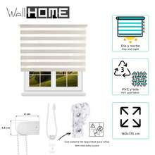 Well Home 日夜捲簾 - 亞麻效果色，160 x 175公分（寬 x 長）/布料尺寸 157 x 170公分