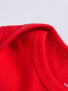 3件套男婴红色长袖连体衣套装（春秋季）