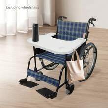 OUKANING Overbed Table Home Furniture Bedroom Aids Accessories Wheelchair Height Adjustable Table Overbed Bedside Table For Home Hospital - White - View 1