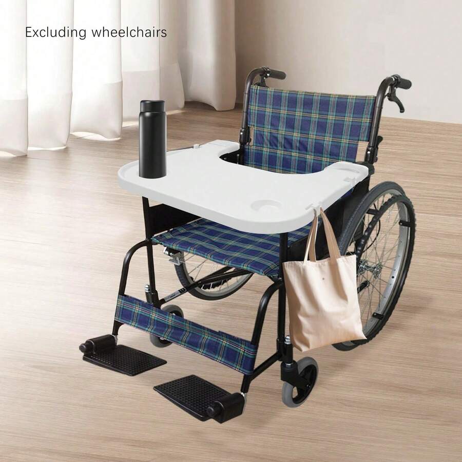 OUKANING Overbed Table Home Furniture Bedroom Aids Accessories Wheelchair Height Adjustable Table Overbed Bedside Table For Home Hospital - White - View 1