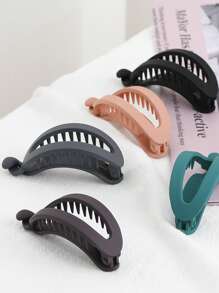 Matte Simple Banana Shape Hair Clips, French Acrylic Banana Hair Clips For Women - Non-Slip Strong Hold Flat Claw Clips For Thin Hair, Matte Finish Retro Minimalist Cute Hair Clips, Thin Hair Styling, Hair Tools, Beauty Accessories, Curly Hair Accessories, Women, Hair Stuff