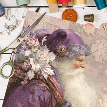 24/36 件紫色圣诞主题剪贴簿纸垫，5.9*5.9 英寸单面紫色圣诞老人、圣诞树、姜饼人、雪人设计剪贴簿纸，适用于垃圾日记本子弹日记、贺卡、DIY 工艺品、相册和手工艺品、学校用品、返校 - 紫色 - 查看 8