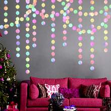 1 件全息圆盘装饰流苏花环，圣诞节 - 彩色 - 查看 9