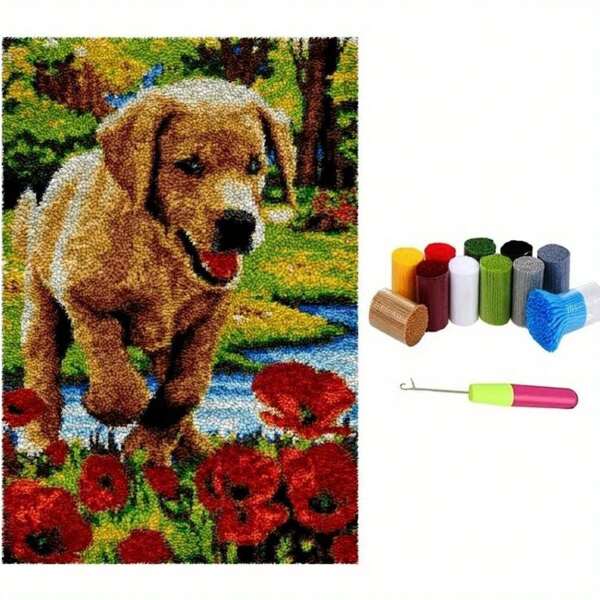 Do-It-Yourself Button Set, For Tapestries, Floral Motif, Home Decoration, Cross Stitch, Do-It-Yourself Knotting Set, Gift Idea For Friends