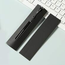 50/100pcs Paper Pen Box Pen Packaging Box Gift Ballpoint Pen Box. Window Type. Black Kraft Paper Pen Sleeve Simple Both-Ends Pen Paper Sleeve Packaging Universal Pen Sleeve. Back To School Season. Ideal Gift For Colleagues And Teachers. Back To School Season. Teacher's Day. (Note: The Paper Piece On The Window Needs To Be Removed By Yourself) (Since It Is Made Of Paper, There May Be Slight Scratches, But It Does Not Affect Use And Appearance) - Multicolor - View 5