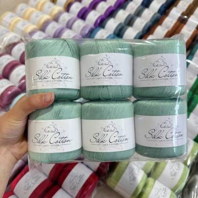 6pcs/Pack, 300g, Summer Mulberry Yarn, Silk Lace Yarn, Fine Yarn, Knitting For Short Sleeve, Crocheting Shawl, Handmade Thread, Multiple Color Options