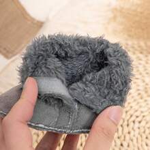 Minimalist Solid Color Infant Warm Boots, Casual Outdoor Comfortable Autumn/Winter