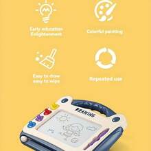 Creative Art Kit For Little Artists A Magical Gift That Sparks Imagination! Includes 4 Stamps, 1 Paintbrush & 4 Easel Stands. Ideal For Birthdays, Easter Or Children's Day! - 藍色 - 查看 6