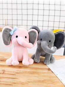 9.84英寸大象毛绒玩具婴儿房装饰填充玩偶儿童玩偶动物玩偶 - 彩色 - 查看 5