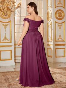 SUPGIR V-Neck Sleeveless Gathered Waist Cross-Over Split Flared Skirt Cocktail Dress