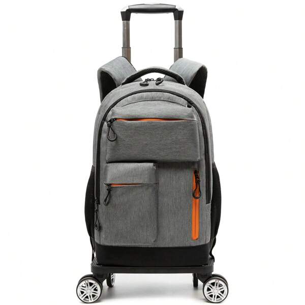 Rolling Backpack With Wheels For Boys Roller Wheels Backpacks Big Kids Laptop Luggage Travel Suitcase For Teen Boys Back To School