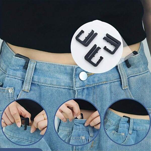 8 pièces Boutons de ceinture ajustables pour jeans, jupes, pantalons - boucles de ceinture amovibles, outil pour étendre ou rétrécir la taille, parfait pour les mariages, les fêtes, le port quotidien, les essentiels de fête, design minimaliste, fixation de bouton sécurisée