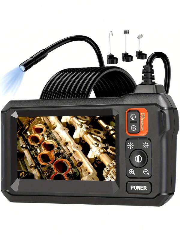 Borescope Camera With Light, Endoscope Camera With Light, 1080P HD Inspection Camera, Snake Camera, Gadgets For Men (4.3")