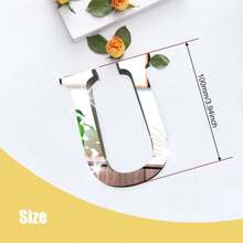 Silver Mirror Alphabet A-Z Wall Stickers - 10/15/20/30cm Tall Letters & Symbols Sold Separately, Dual-Layer Design: Reflective Acrylic Top + 1cm Thick Foam Base With Adhesive, Apply Together For 3D Effect Or Use Only Mirror Layer, Create Custom Words On Walls/Windows, Ideal For Marriage Ceremony Initials, Inspiring Messages In Work Areas, Romantic HOME Displays