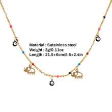 Chaîne de cheville à perles d'été en acier inoxydable à l'œil de diable, de style mode et minimaliste, avec un tempérament polyvalent