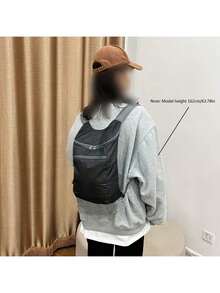 Lightweight And Foldable Outdoor Backpack - A Large-Capacity 8-Inch Sports Bag With A Durable Zipper Closure, Available In Multiple Colors (Black Display), Suitable For Hiking, Cycling, Camping, Yoga And Travel - The Perfect Holiday Gift, Breathable Mesh Design, Camping Gear, Sporty Style, High-Quality Fabric, Exclusive To Fitness Enthusiasts - Multicolor - View 11