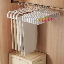 20 UNIDADES Percha antideslizante, Percha universal para pantalones húmedos y secos, Puede ayudarte a organizar mejor tu armario, Suministros de secado, Suministros de almacenamiento del hogar, Decoraciones de la habitación, Perchas de exhibición de armarios - Multicolor - Ver 2