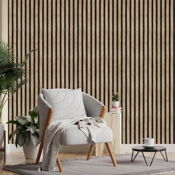 1 Roll Of Simulated Wood Grain Grille Strip Self-Adhesive Wallpaper PVC Material Detachable Brown Wood Strip Decorative Wallpaper Suitable For Kitchen Living Room Room Background Wall Cabinet Renovation Stickers Room Decor Home Decor Living Room Decor House Decor Wall Paper Wallpapers Kitchen Decor Wall Art