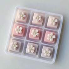 1 pieza Molde de silicona de 6/12 cavidades para hacer velas y manualidades, con diseño de pétalos florales de cerezo y girasol de cinco pétalos, moldes reutilizables para manualidades DIY, jabón, arte en resina, herramientas decorativas de yeso aromático, jabón, cera en cubos, impresiones detalladas, suministros para hacer regalos para bodas, graduaciones, cumpleaños, fiestas y decoración