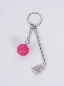 1 Stück Simulation Mini Golfball Schlüsselanhänger, kreativ er Metall Schlüsselring, Autoschlüssel Halter, Tasche Anhänger, Hängedekoration, Paargeschenke, Schule