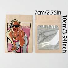 100pcs Resealable Mylar Bags,Aluminum Foil Waterproof & Smell-Proof Food Storage Pouches With Window,Storage Pouch For Snacks,Candy,Cookies,Exotic Spices,Reusable 1G Mini Zipper Bags,Gifts Packing,Cosmic Themed Packaging Bags - 2.75x3.94inch - View 5