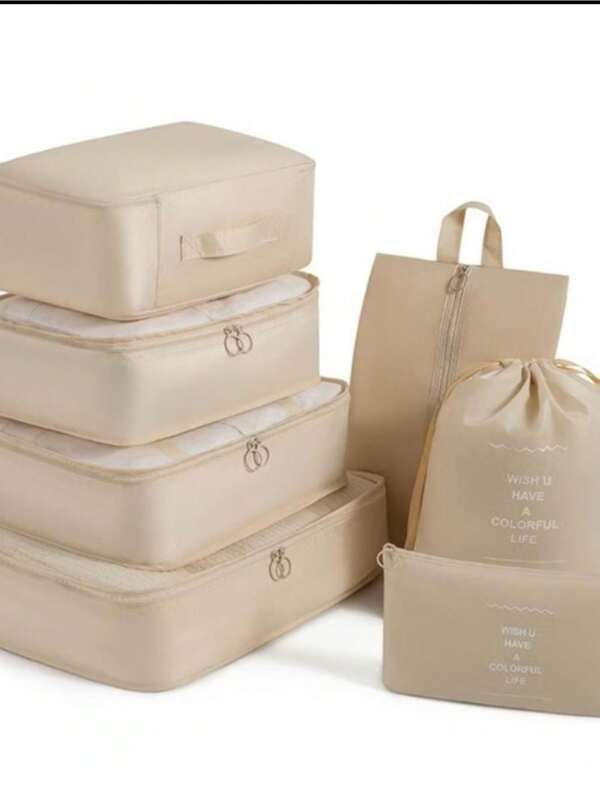 Kit 7 Bolsas Organizadoras Para Mala Bagagem Viagem