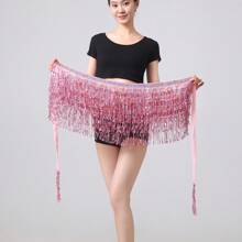 1 szt Damski Cekin Spódnice Brokat Taniec brzucha Biodro Spódnice Frędzle Szaliki Zachwycać się Spódnice Zawinąć Impreza Kostium Dama Seksowny Taniec brzucha Biodro Szaliki