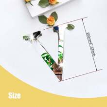 Silver Mirror Alphabet A-Z Wall Stickers - 10/15/20/30cm Tall Letters & Symbols Sold Separately, Dual-Layer Design: Reflective Acrylic Top + 1cm Thick Foam Base With Adhesive, Apply Together For 3D Effect Or Use Only Mirror Layer, Create Custom Words On Walls/Windows, Ideal For Marriage Ceremony Initials, Inspiring Messages In Work Areas, Romantic HOME Displays