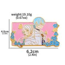 1 Stück universelle Anime-Film Cosplay Trauerbegleiter Frilish Emaille Metall Anstecknadel, dekoratives Accessoire für Tasche/Kleidung, Valentinstag Geschenk für Paare