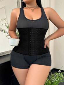 1 pieza es un cinturón moldeador ceñido, transpirable, de pecho abierto y que induce sudoración, diseñado específicamente para mujeres, para controlar la grasa abdominal y el entrenamiento de la cintura. Este es un cinturón moldeador que puede ayudarte a ejercitarte mejor, adecuado para el ejercicio diario, el trabajo y el ocio. Este es un cinturón moldeador corporal que puede acelerar la quema de grasa, permitiéndote tener una postura corporal en forma de S y una belleza talla grande rápidamente. Cinturón moldeador para ejercicios apto para el entrenamiento en casa, deportes y caminar.