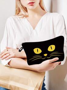 1 件/3 件（随机图案）万圣节鬼怪印花化妆包，化妆包女士化妆包钱包万圣节图案洗漱用品收纳包婚礼派对洗漱用品拉链手机钱包铅笔袋化妆包化妆旅行洗漱用品收纳必需品礼品收纳拉链配件指甲 - 彩色 - 查看 3