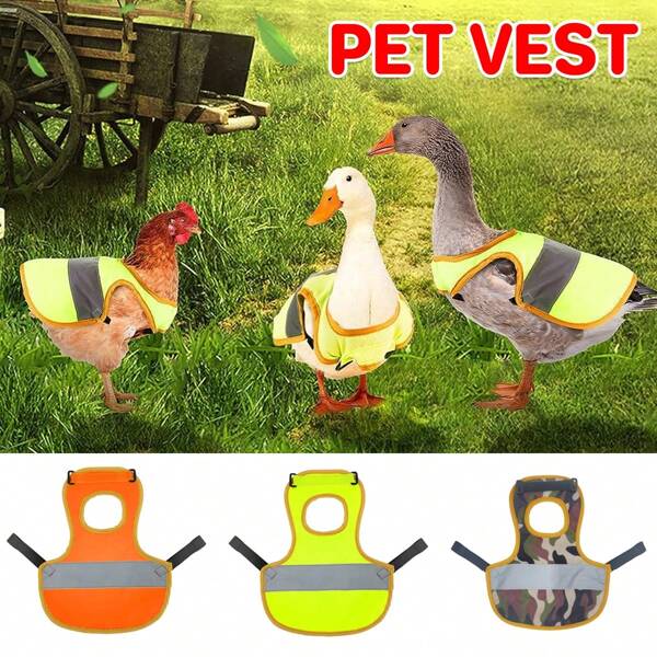 1 Pcs Adjustable Chicken Harness Spring Summer Comfortable Elastic Hen Vest Breathable Harness For Hens Duck Goose Pet Training Walking Supplies