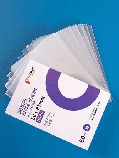 100pcs Clear Plastic Card Holders, Simple & Portable For Office Workers And Students School Supplies, Back To School