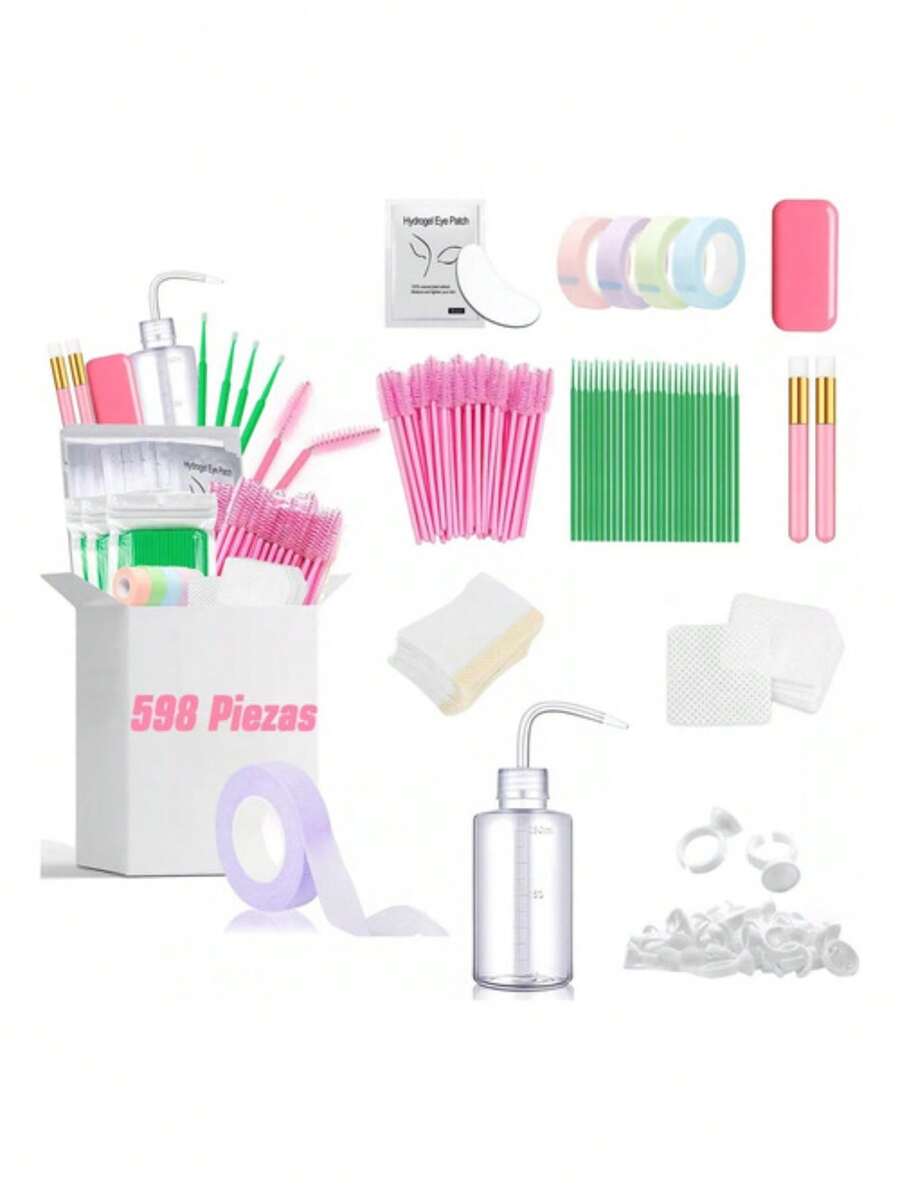 598pzs Extensión De Pestañas Cepillos Desechables Limpieza Cepillo De Maquillaje Cepillo De Rímel De Alta Calidad Para Modelar Pestañas Rímel Y Cejas Idóneo Para Corregir Cualquier Error Causado Por Polvo De Cejas Sombra De Ojos Extensiones De Pestañas O Línea De Pestañas - Multicolor - Ver 1