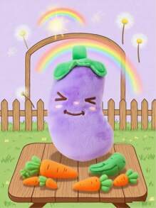 4pcs Plush Squeaky Pet Toy Set For Small Dogs & Cats -Stars, Lollipops, Candy, Eggplant Designs - Interactive Play And Sleep Companions, Pet Toys For Dogs Chew Toy For Dog Interactive Supply