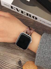 Compatible With Apple Watch Band 49mm 46mm 45mm 44mm 42mm 41mm 40mm 38mm Thin Light Resin Strap Bracelet With Stainless Steel Buckle Replacement Compatible With IWatch Series SE Series 10 9 8 7 Ultra 6 5 4 3 2 1 For Women Men