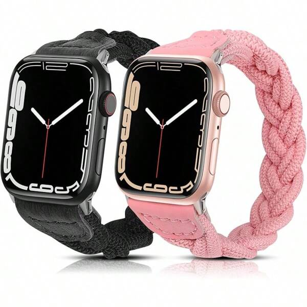 Wearlizer Stretchy Braided Band Compatible With Apple Watch Bands Women 38mm 40mm 41mm 42mm 44mm 45mm 46mm 49mm Slim Elastic Solo Loop Strap Woven For  Series 10 9 Ultra SE 7 6 5 4 3 2 1