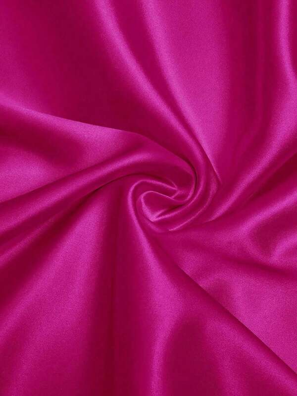 1 Pc Pink Satin Fabric For DIY Gift Wrapping, Dress, Shirt, Hanfu, Qipao, Wedding Gown, Suitable For Wedding, Party, Room Decoration