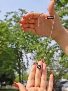 1PC Fashion Stainless Steel Chain Black No.8 Billiard Necklace For Women Y2K Fun Black 8 Ball Couple Necklace Women Jewelry
