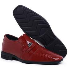 Men's Dress Shoes Comfortable Shiny Patent Formal Party02 - Màu Tím - Xem 1