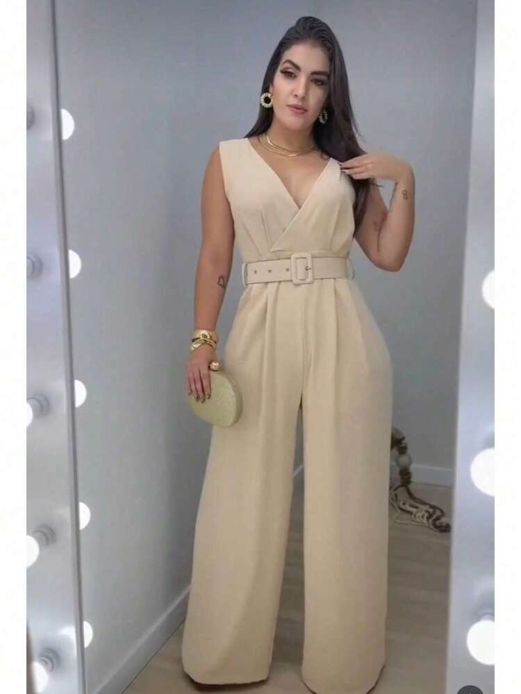 Macacão elegante feminino 2025 regata sem manga forrado caimento perfeito Tecido Duna textura suave fluida toque de leveza resistente durável pouca necessidade de passar pantalona conforto liberdade de movimento casual chique versátil peça coringa atemporal prática estilosa vestir bem ocasiões especiais trabalho festa coquetel barzinho rodeio festa junina frio outono inverno calor todas as estações proteção sensação de privacidade combina com tudo toque macio maleável capricho dia a dia confortável gostosinho look despojado acolhedor qualidade diversas ocasiões manhã tarde noite custo benefício usar sem medo preparada com carinho elegante sofisticada minimalista popular delicada moderna roupas femininas lançamento 2025 moda feminina macacão confortável macacão pantalona regata macacão elegante para festa casual chic prático roupas para mulher estilosa todas as horas estilo com conforto - Bege - Visão 2