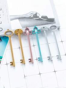 7件（A5记事本+钥匙形笔）极具吸引力的A5线圈每日计划笔记本便携式学习计划记事本，创意文具钥匙形中性笔，可爱卡通，学习办公，复古水性签名笔，适合儿童和学生，大学生返校必备文具。