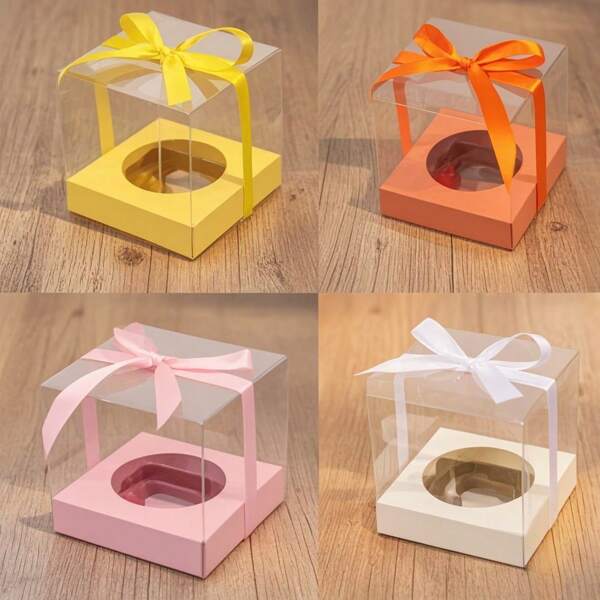 12/25 szt. – składane przezroczyste plastikowe pudełko do pakowania, odpowiednie na świąteczne prezenty, dekoracje świąteczne, dekoracje ślubne, prezenty na przyjęcia, dekoracje urodzinowe i ekspozycję prezentów