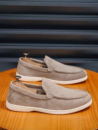 Men's Slip-On Casual Loafers, Soft Leather, Boat Shoes, Spring/Summer