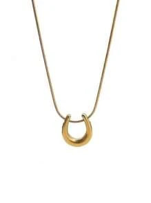 Collar con colgante de herradura en forma de U, collar de clavícula delicado para mujer, collar para sudadera